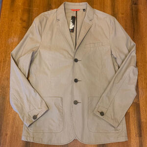 Sons of Intrigue Blazer NWT Mens Medium Tumble Weed Cream Brown Pinstripe